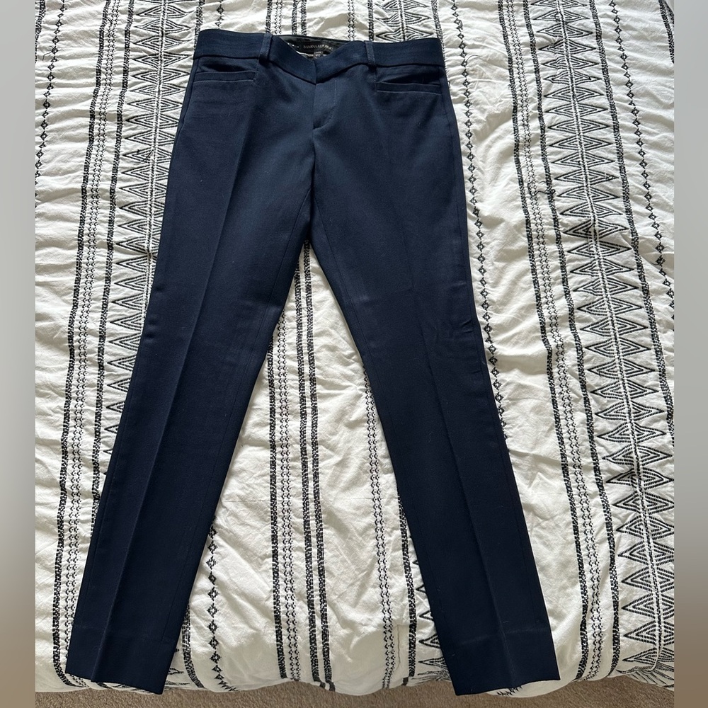 Navy Dress Pants 00P slim ankle length